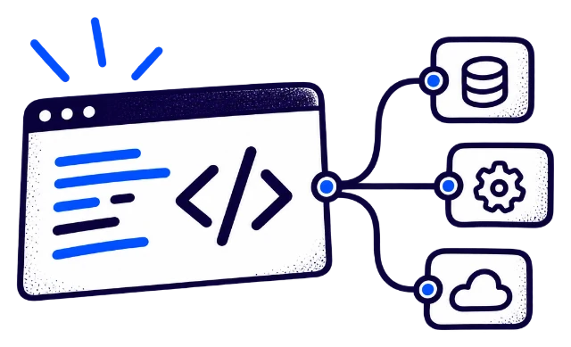Code connecting out to a database, settings and the cloud